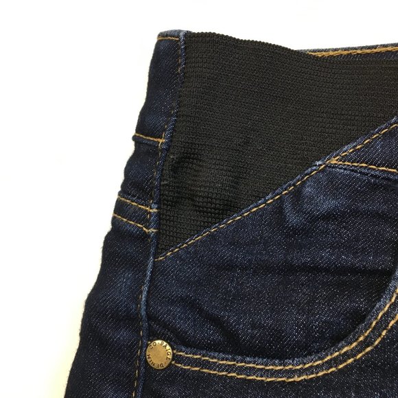 PAIGE Carson Dark Wash Skyline Ankle Peg Maternity Pull On Skinny Jeans - Picture 9 of 16